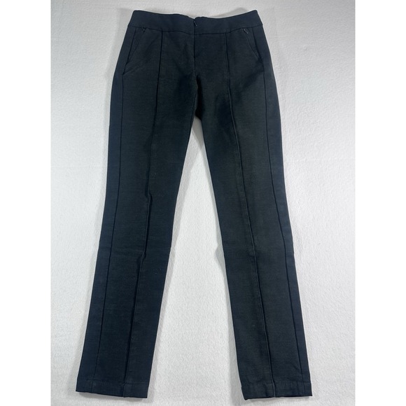 Worth Pants - Worth New York Womens Size 2 Green Seamed Front Slim Leg Ankle Dress Pants Strch